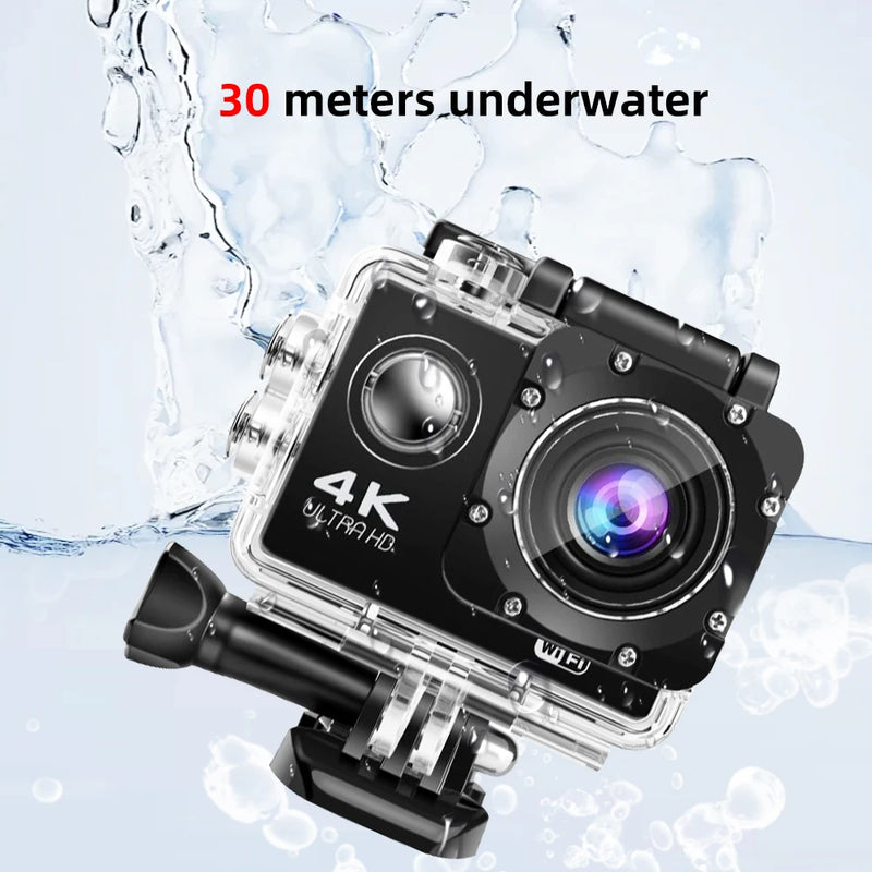 Action Camera Ultra HD 4K/30fps WiFi 2.0-inch 170D Waterproof Helmet Video Recording Cameras Sport Cam With Remote Control