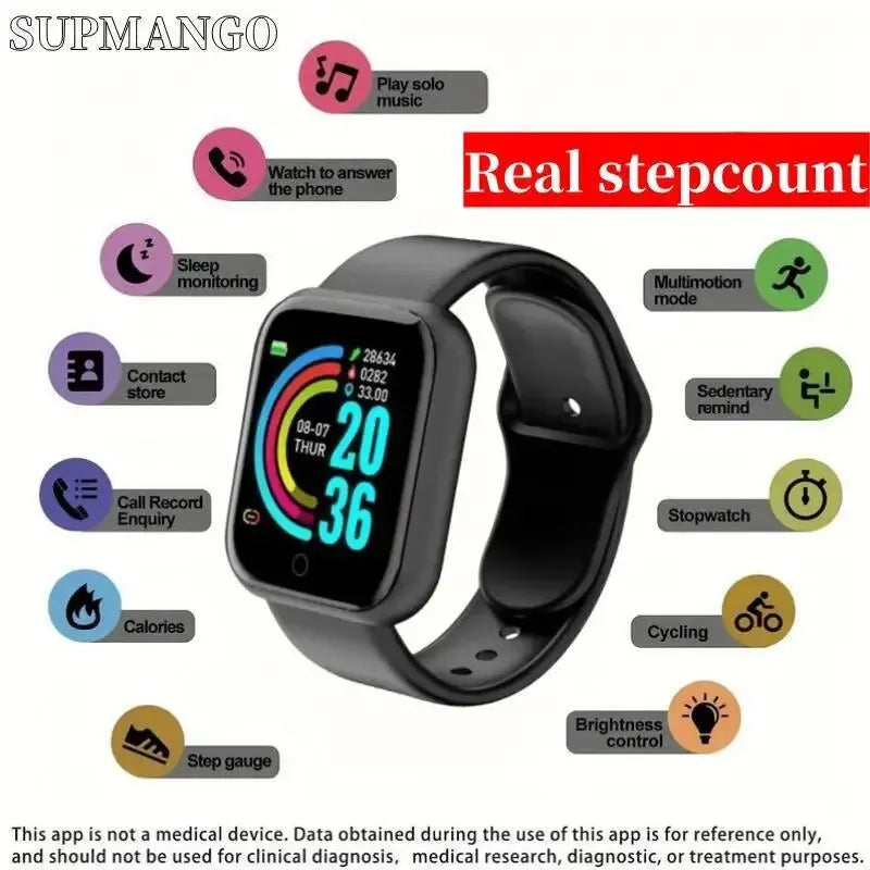 Customized True Pedometer Chip Multifunctional Smart Watch Men Women Bluetooth Connected Phone Music Fitness Sports Bracelet