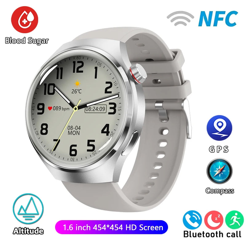 For HUAWEI GT4 Pro GPS NFC Smart Watch Men 360*360 AMOLED Screen Heart rate Bluetooth Call IP68 Waterproof Man Smartwatch 2024